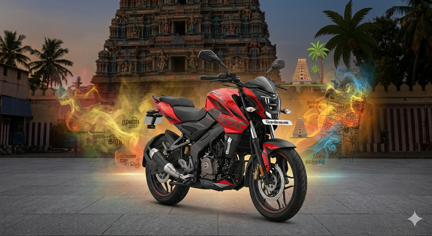 Bajaj Pulsar NS200 bike rental Coimbatore Royal Riders
