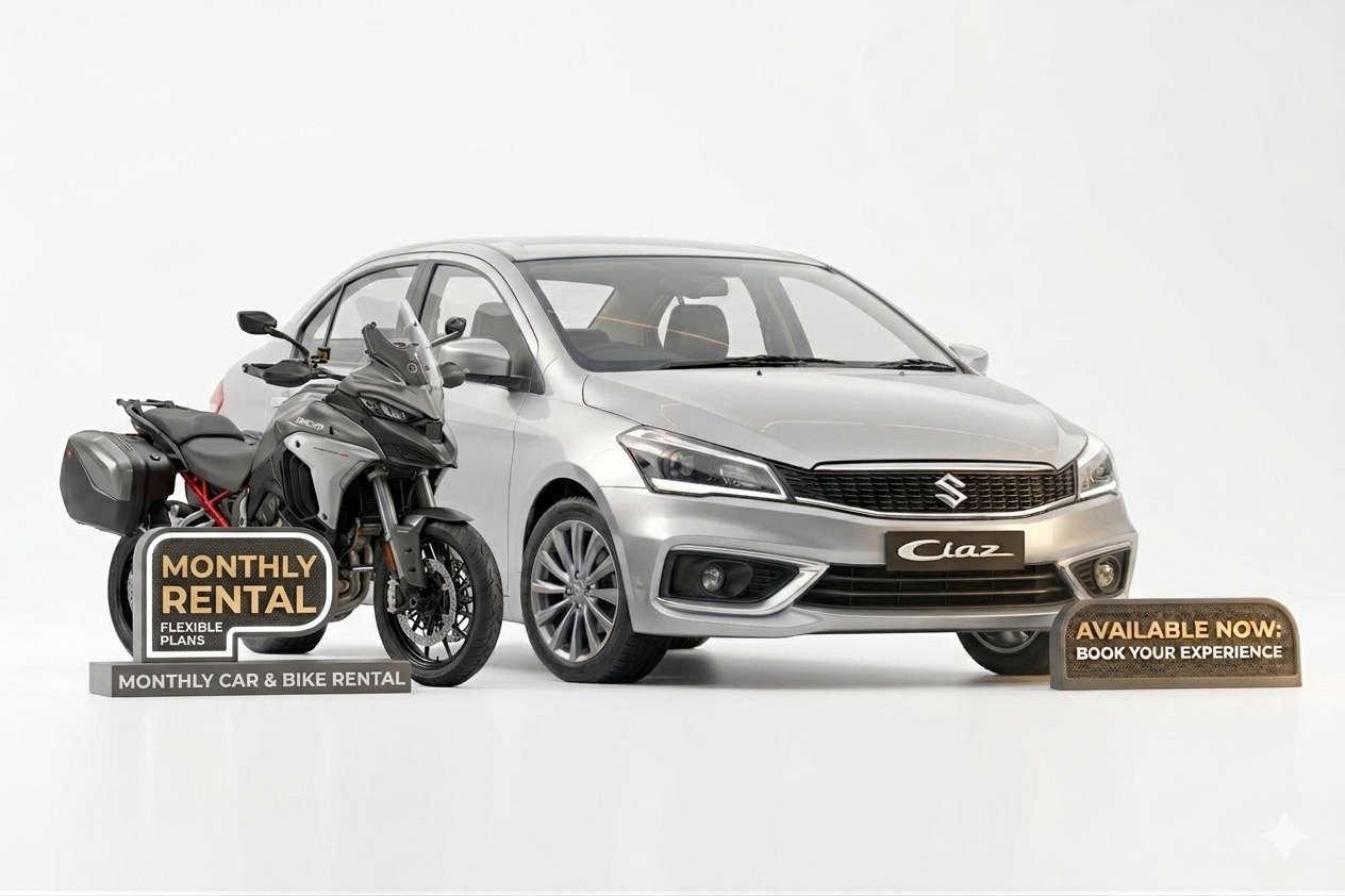 Daily bike car rental Coimbatore Royal Riders
